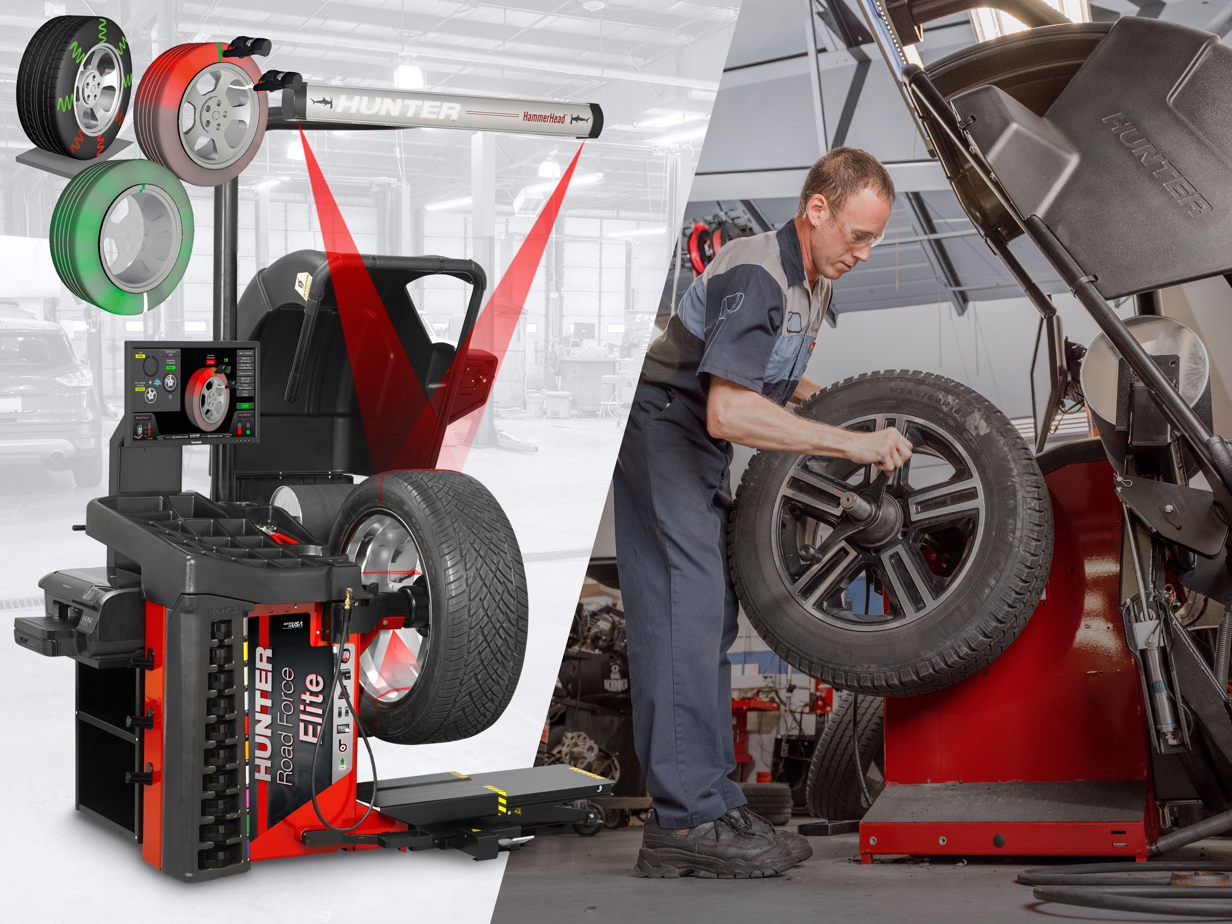 Wheel balancer for mobile tire service