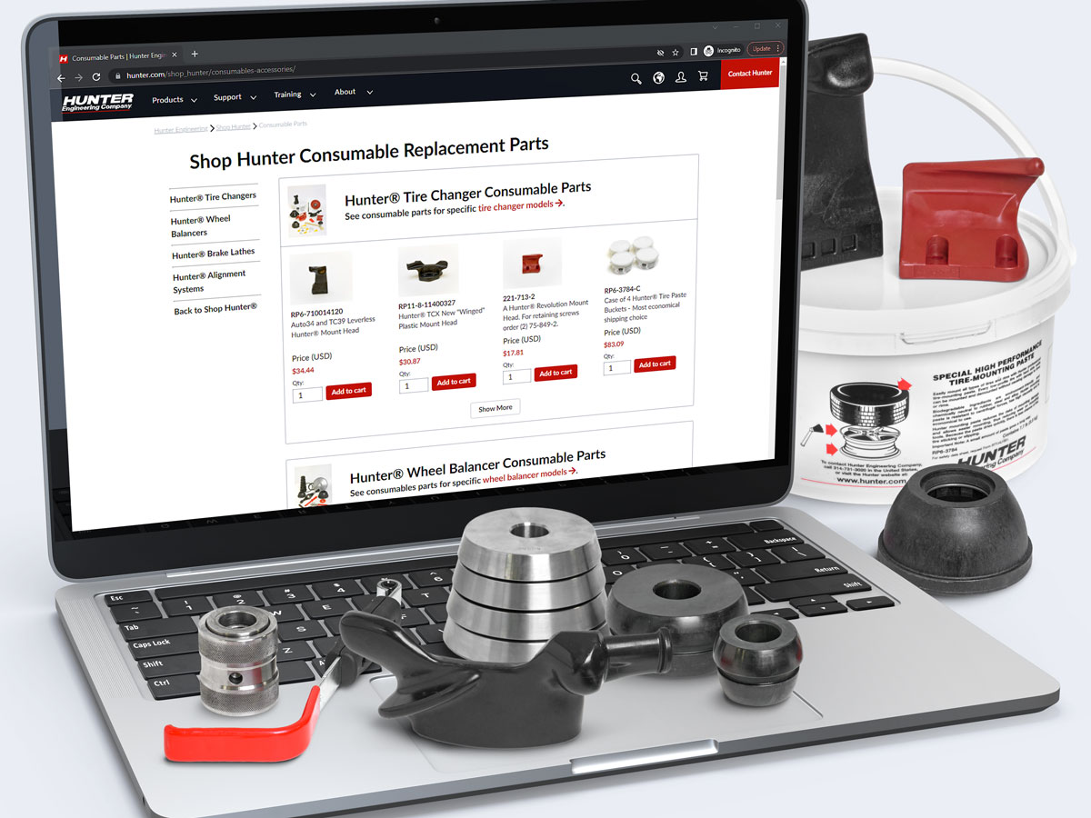 shop hunter consumables and parts ordering