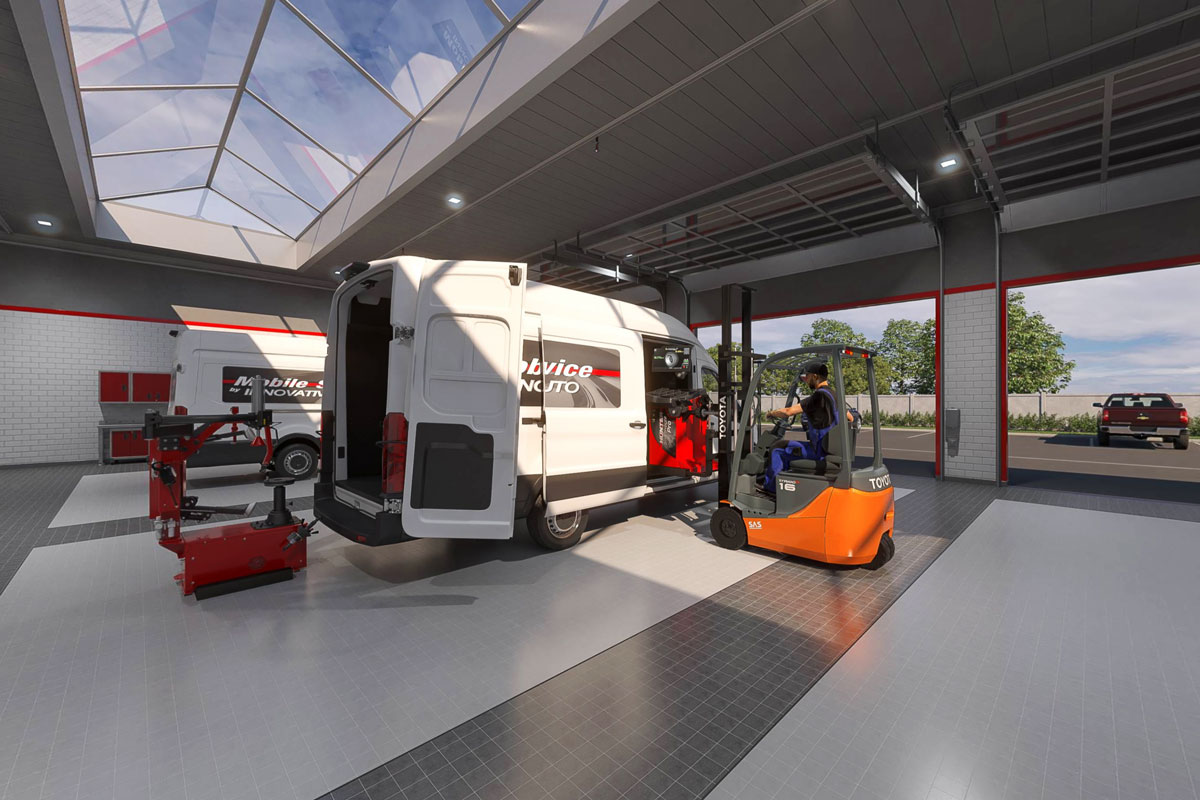 hunter dealership of the future mobile service