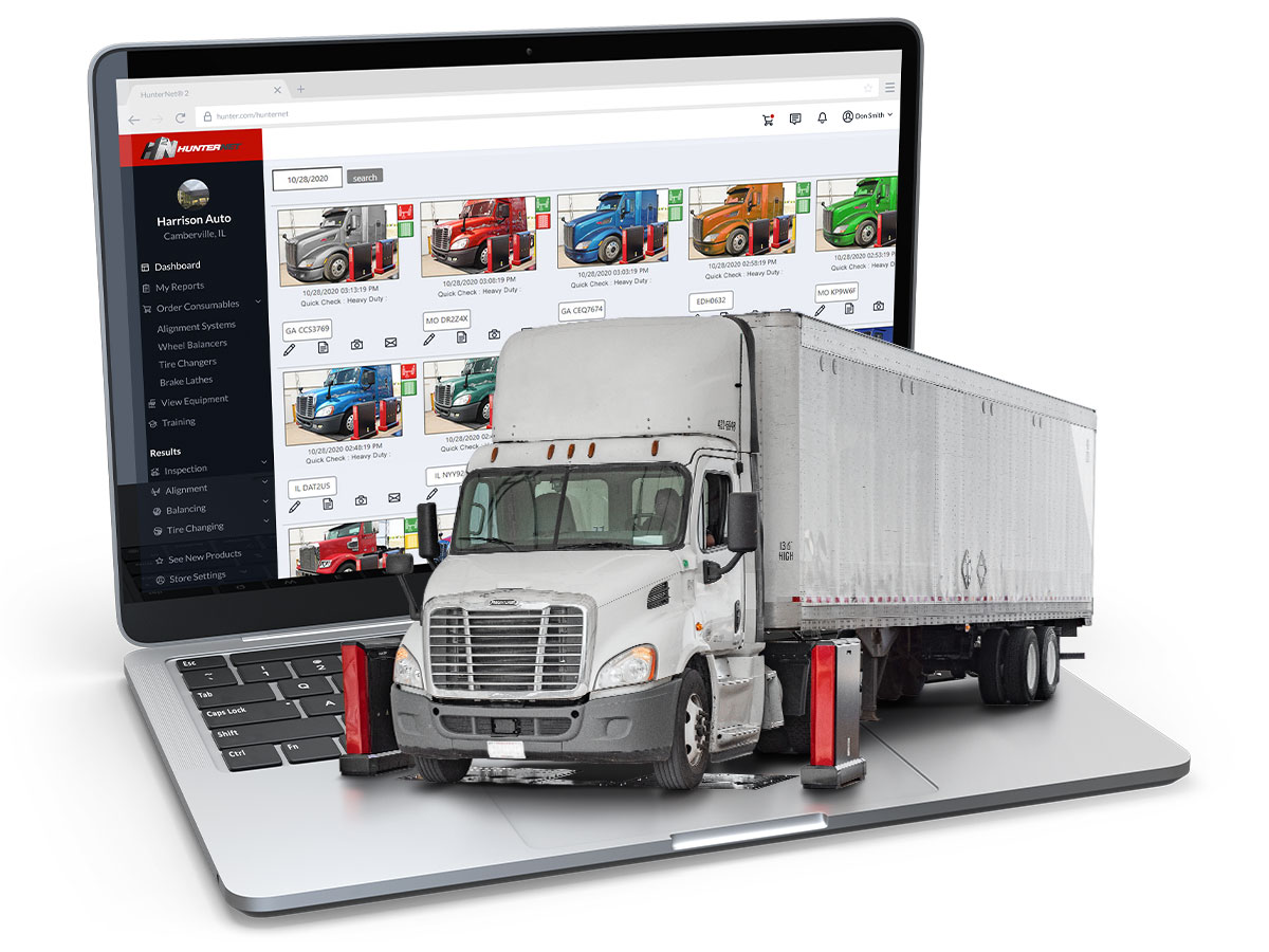 hunter quick check commercial unmanned heavy-duty vehicle inspection hunternet connectivity