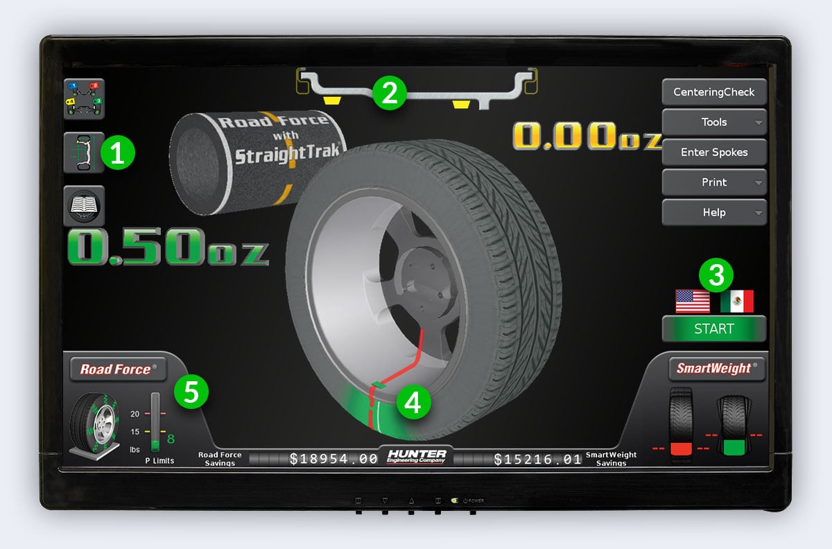 road force elite monitor showing overview of balance