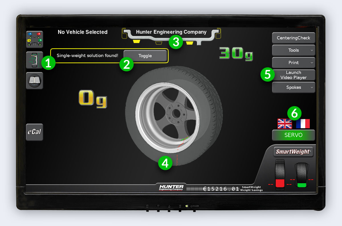 hunter smartweight elite screen interface