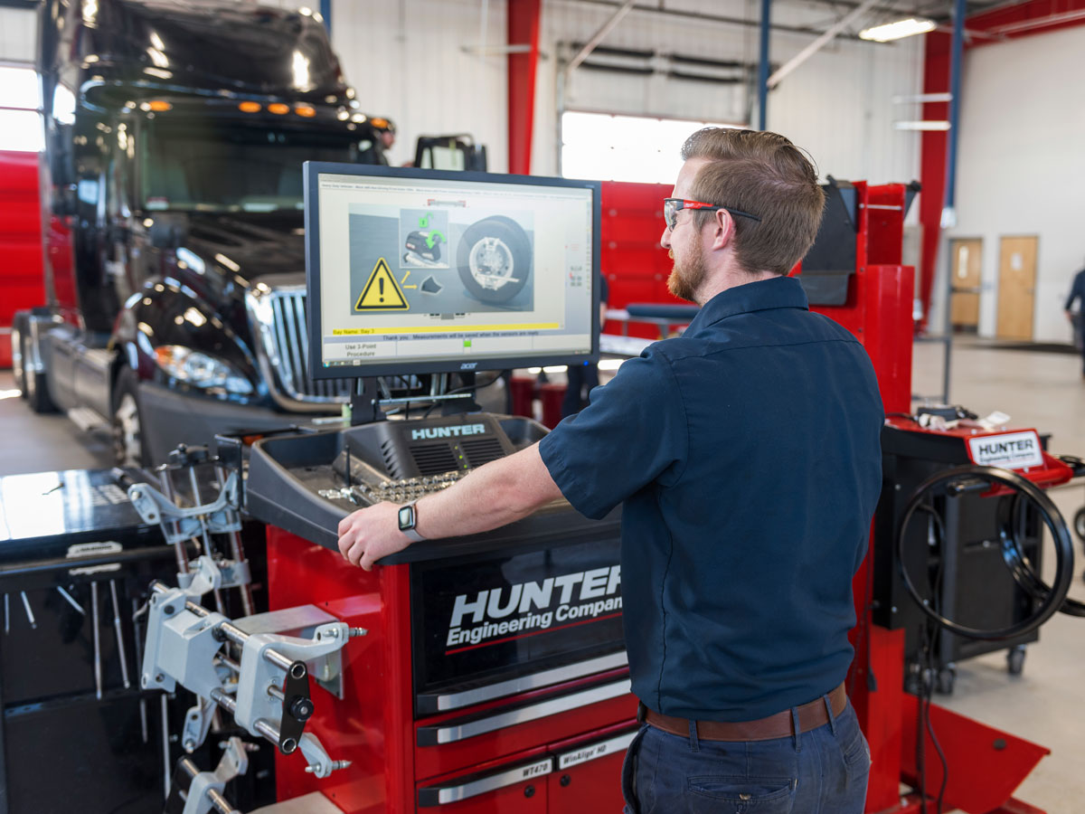 hunter winalign hd heavy-duty wheel alignment
