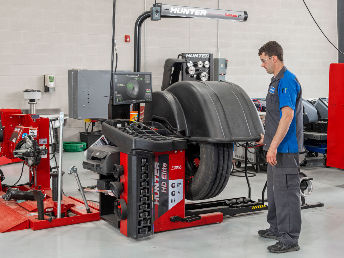 hunter hd elite heavy-duty wheel balancer