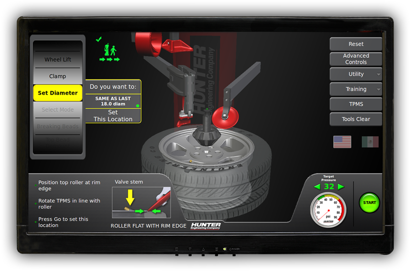 hunter revolution tire changer touchscreen walkthrough controls