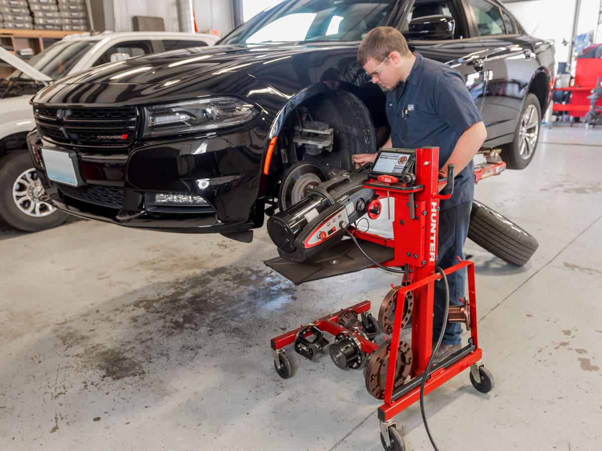 hunter autocomp elite on-car brake lathe